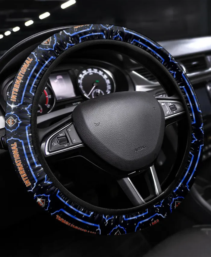 Tractors Steering Wheel Cover 3D Print, All-Season Driver's Grip Cover CAR550 - Blue