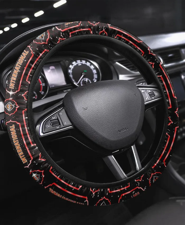 Big Load Mover Steering Wheel Cover 3D Print, Custom Ride Control Wheel Cover CAR146 - Red