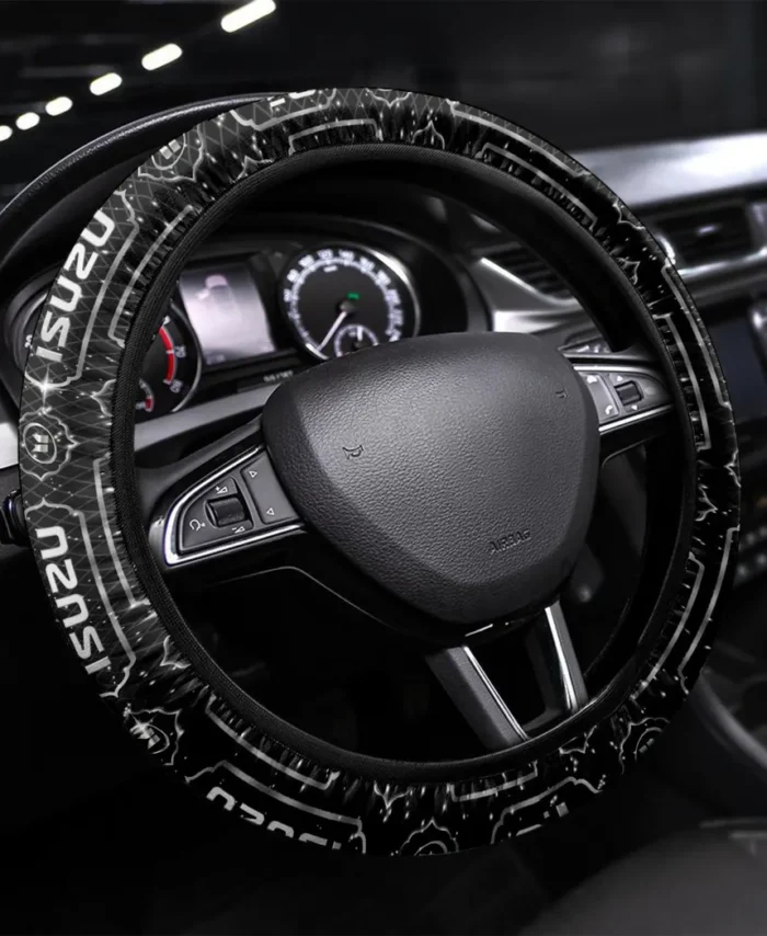 Utility Transport Steering Wheel Cover 3D Print, Sport-Inspired Steering Wheel Cover CAR550 - White
