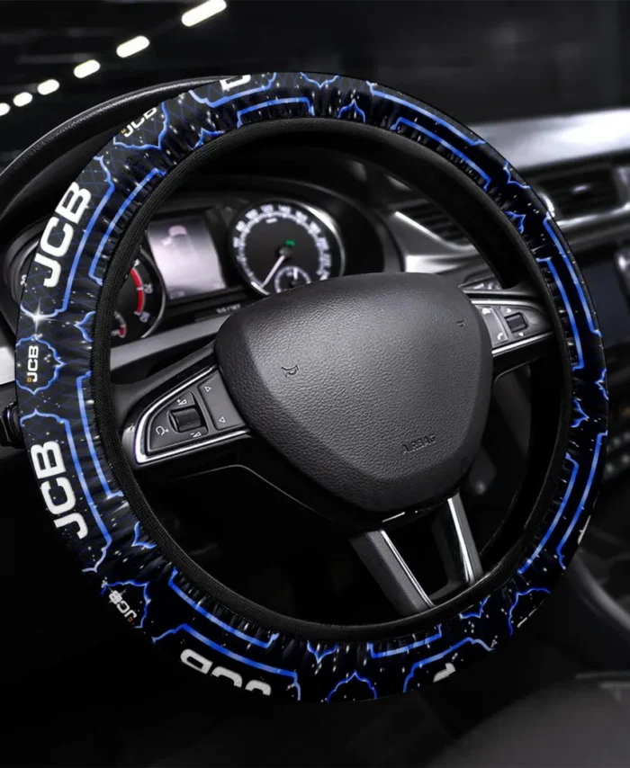 Earthworks Tractor Steering Wheel Cover 3D Print, Motorsport Style Steering Cover CAR145 - Blue