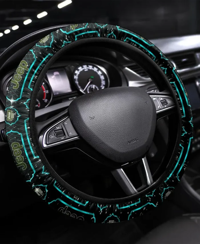 4x4 Maker Steering Wheel Cover 3D Print, Auto Fan Comfort Wheel Cover CAR550 - Cyan