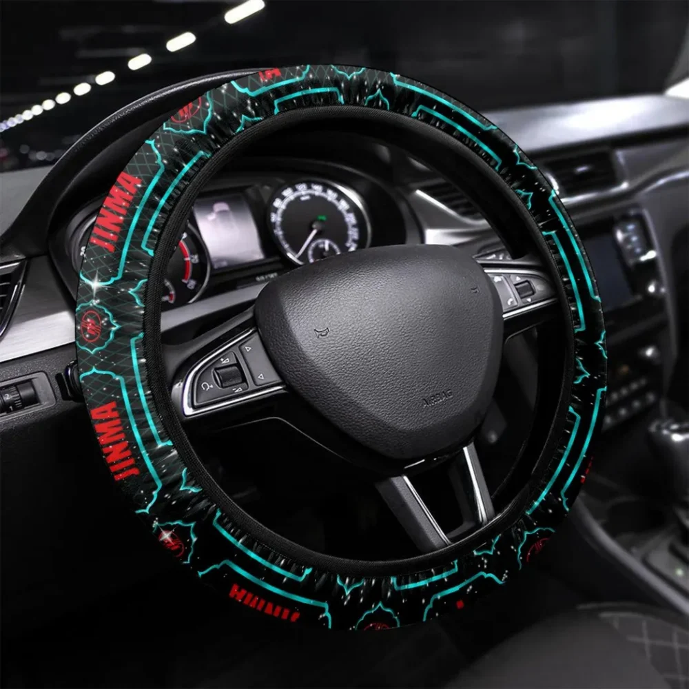 Versatile Tractor Steering Wheel Cover 3D Print, Custom Automotive Grip Wheel Cover CAR550 - Cyan