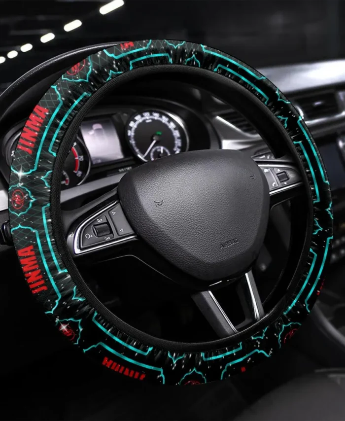 Versatile Tractor Steering Wheel Cover 3D Print, Custom Automotive Grip Wheel Cover CAR550 - Cyan