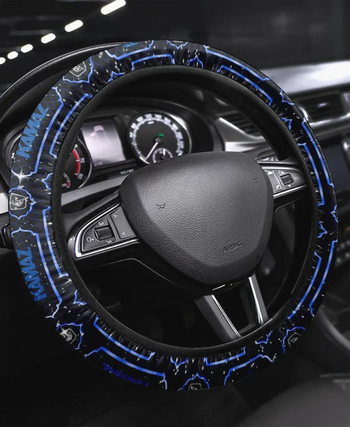 Rally Truck Steering Wheel Cover 3D Print, Driver's Essential Steering Cover CAR146 - Blue