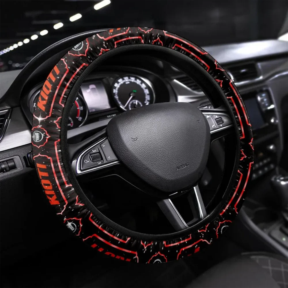 Utility Tractor Steering Wheel Cover 3D Print, Auto Fan Comfort Wheel Cover CAR145 - Red