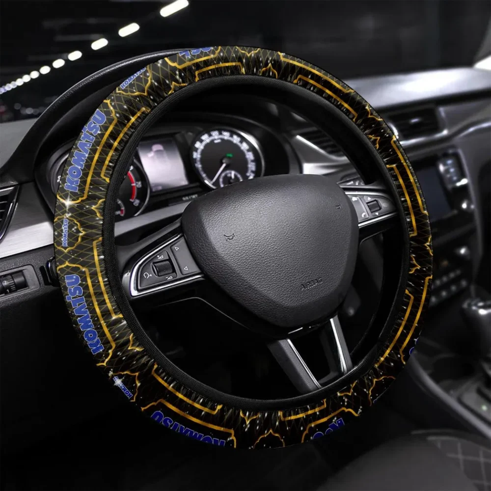 Worksite Legend Steering Wheel Cover 3D Print, Sporty Road Warrior Cover CAR550 - Yellow