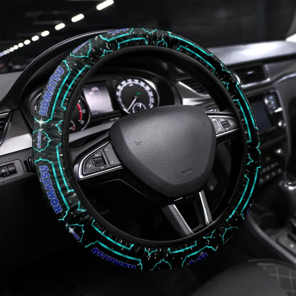 Worksite Legend Steering Wheel Cover 3D Print, Premium Car Fan Grip Cover CAR145 - Cyan