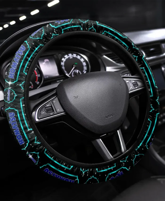 Worksite Legend Steering Wheel Cover 3D Print, Premium Car Fan Grip Cover CAR145 - Cyan