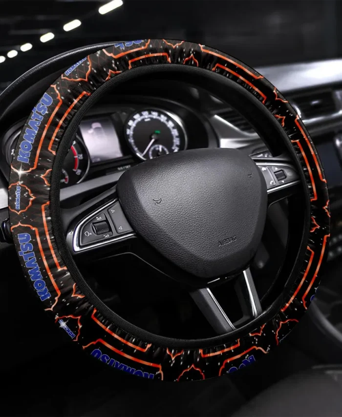 Worksite Legend Steering Wheel Cover 3D Print, Driver's Everyday Comfort Cover CAR145 - Orange