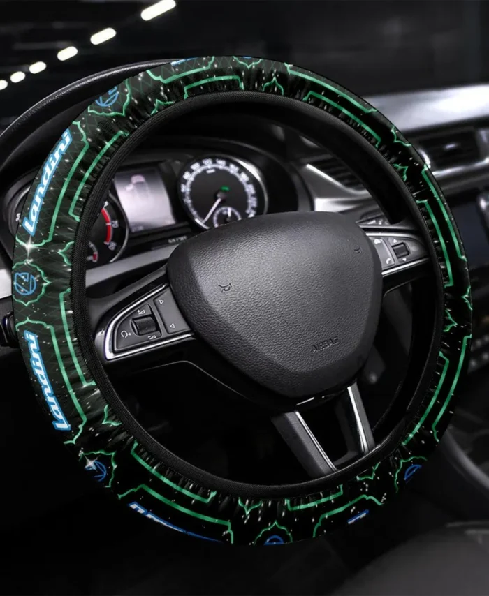 All-Purpose Work Tractor Steering Wheel Cover 3D Print, Garage Lifestyle Wheel Cover CAR145 - Green