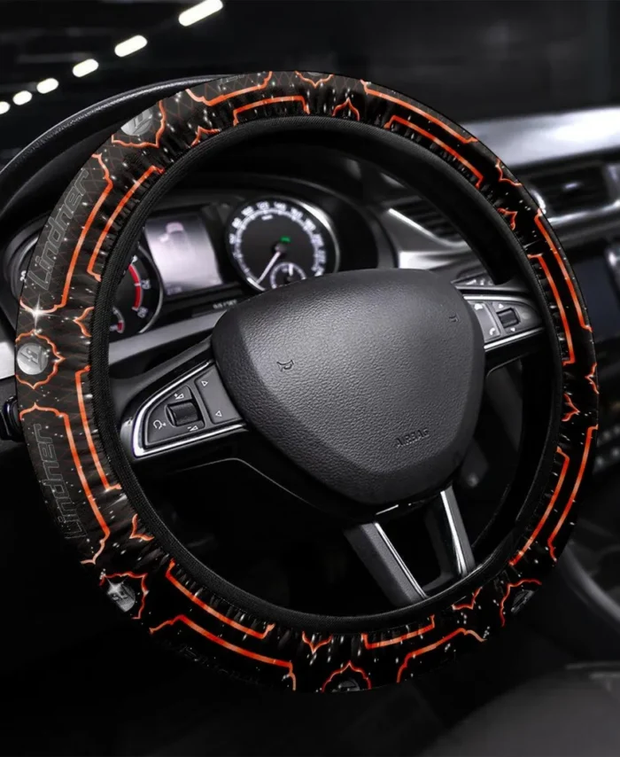 Tractors Steering Wheel Cover 3D Print, Custom Automotive Grip Wheel Cover CAR550 - Orange