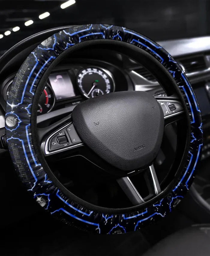 Tractors Steering Wheel Cover 3D Print, Sport-Inspired Steering Wheel Cover CAR145 - Blue