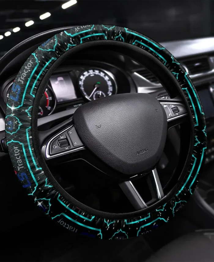 Utility Tractor Steering Wheel Cover 3D Print, Driver's Everyday Comfort Cover CAR550 - Cyan