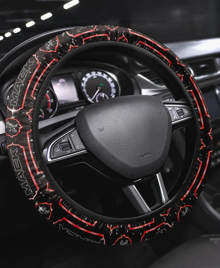 Long-Haul Steering Wheel Cover 3D Print, Precision Fit Steering Cover CAR146 - Red