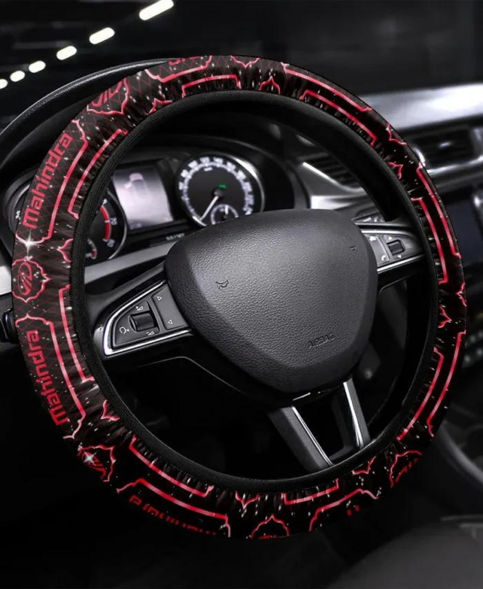 Farm Machine Steering Wheel Cover 3D Print, Garage Lifestyle Wheel Cover CAR550 - Red