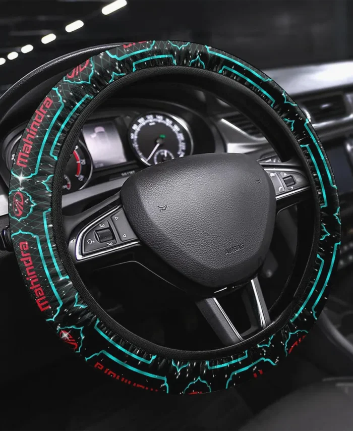Utility Agricultural Tractor Steering Wheel Cover 3D Print, Custom Road Grip Cover CAR146 - Cyan