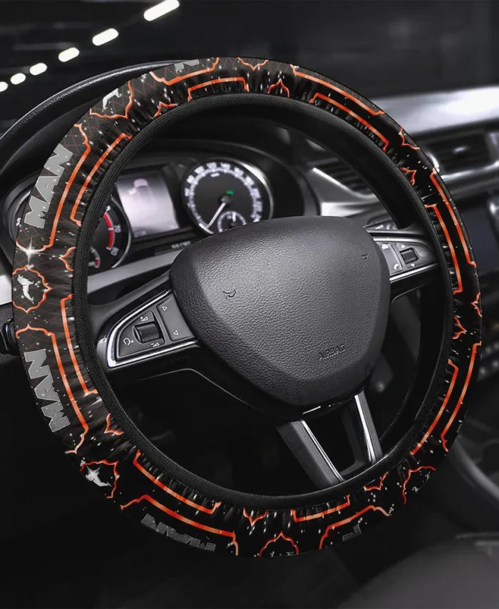 Industrial Hauling Auto Steering Wheel Cover 3D Print, Garage Lifestyle Wheel Cover CAR146 - Orange