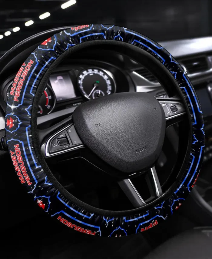 Farmwork Companion Steering Wheel Cover 3D Print, Luxury Driver Comfort Wheel Cover CAR550 - Blue