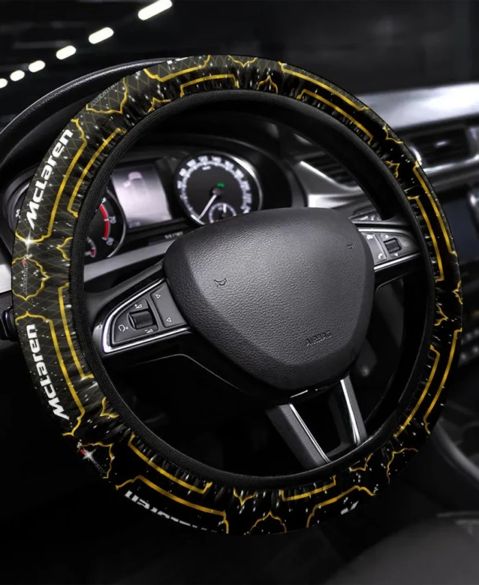 Speed Legend Steering Wheel Cover 3D Print, Road-Ready Driver Wheel Cover CAR550 - Yellow