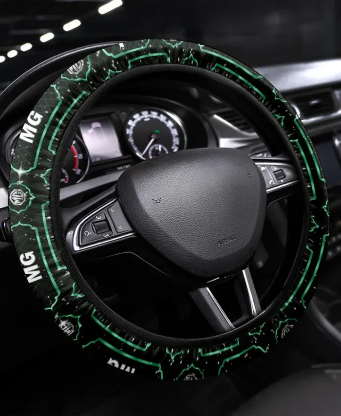 Iconic Ride Steering Wheel Cover 3D Print, Sporty Road Warrior Cover CAR550 - Green