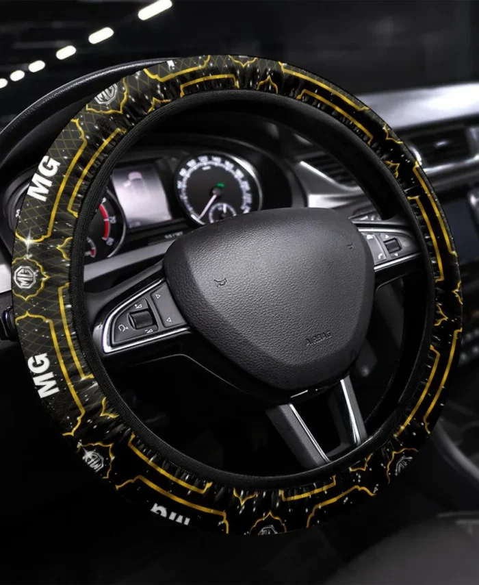 Small Performance Car Steering Wheel Cover 3D Print, Custom Car Culture Wheel Cover CAR550 - Yellow