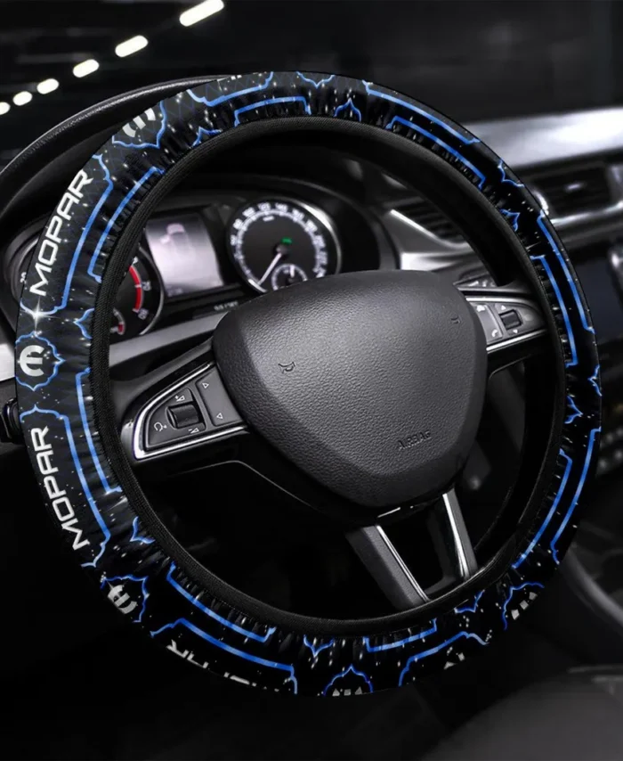 Custom Car Culture Steering Wheel Cover 3D Print, Classic Car Style Wheel Cover CAR550 - Blue