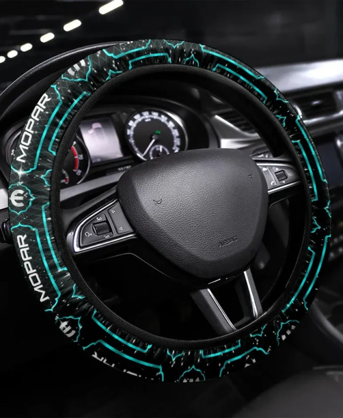 Performance Heritage Steering Wheel Cover 3D Print, All-Season Driver's Grip Cover CAR550 - Cyan