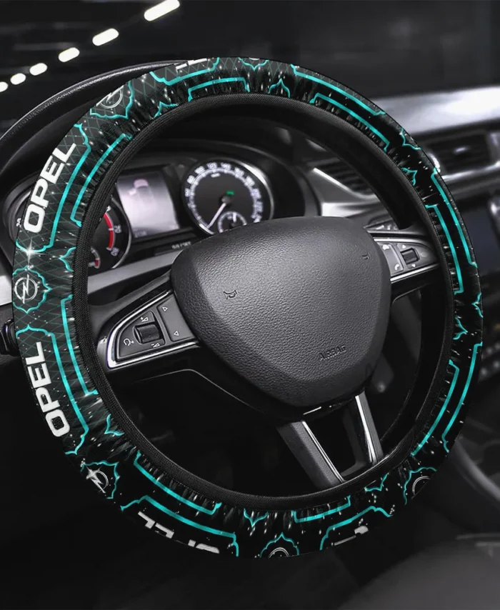 Affordable Automobile Steering Wheel Cover 3D Print, Auto Fan Comfort Wheel Cover CAR146 - Cyan