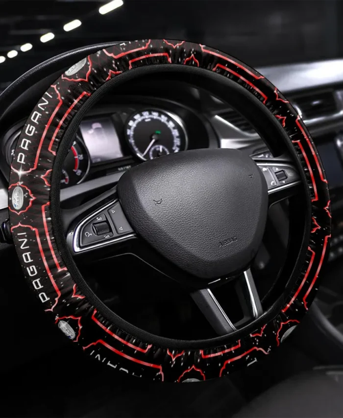Exotic Coupe Steering Wheel Cover 3D Print, Road-Ready Driver Wheel Cover CAR550 - Red