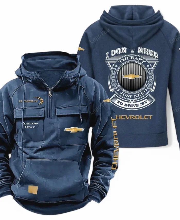 Performance Sedan Tactical Quarter Zip Hoodie, Exclusive Logo Hoodie For Car Enthusiasts CAR106 - Dark Blue