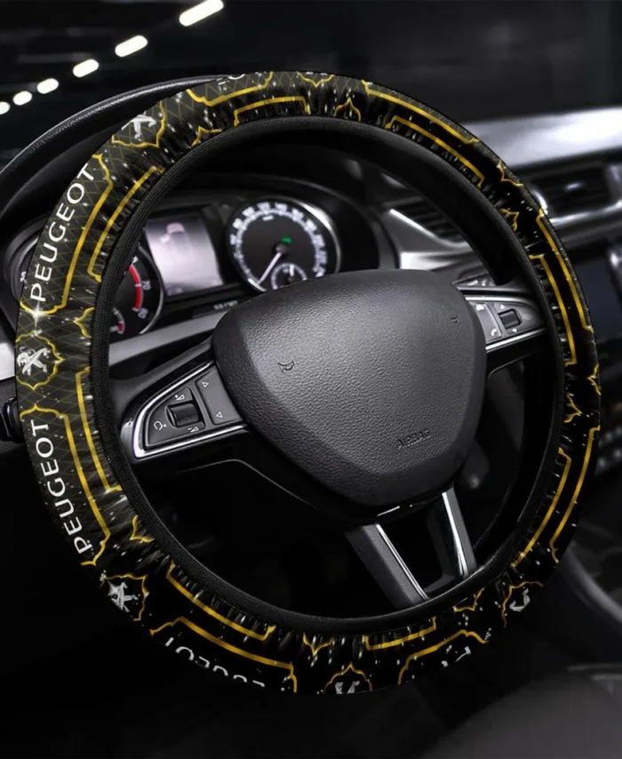Compact Hatchback Steering Wheel Cover 3D Print, Driver's Everyday Comfort Cover CAR550 - Yellow