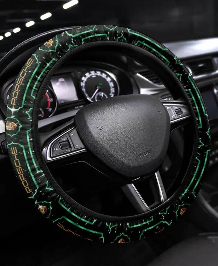 Performance Car Steering Wheel Cover 3D Print, Road-Ready Driver Wheel Cover CAR550 - Green