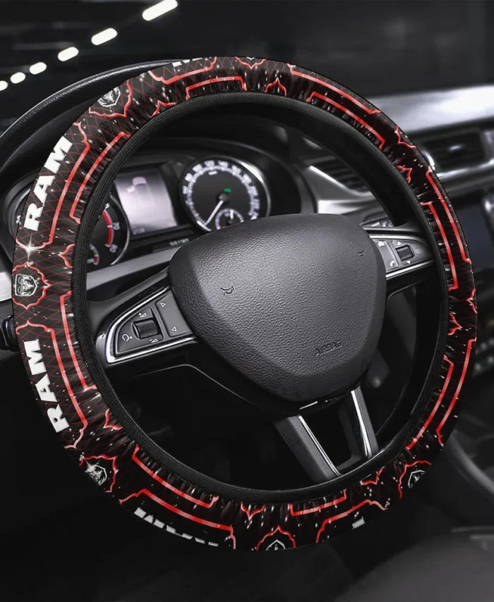 Work Truck Steering Wheel Cover 3D Print, Custom Car Culture Wheel Cover CAR146 - Red