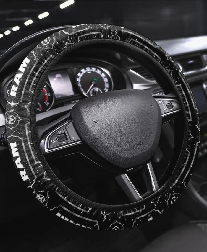 Utility Steering Wheel Cover 3D Print, Modern Motorsport Grip Cover CAR146 - White
