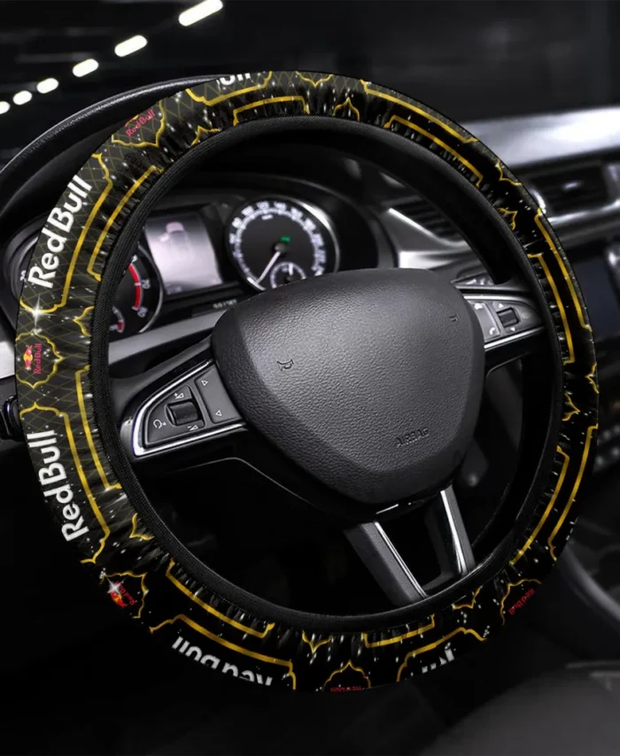 Racing Team Steering Wheel Cover 3D Print, Custom Car Culture Wheel Cover CAR550 - Yellow