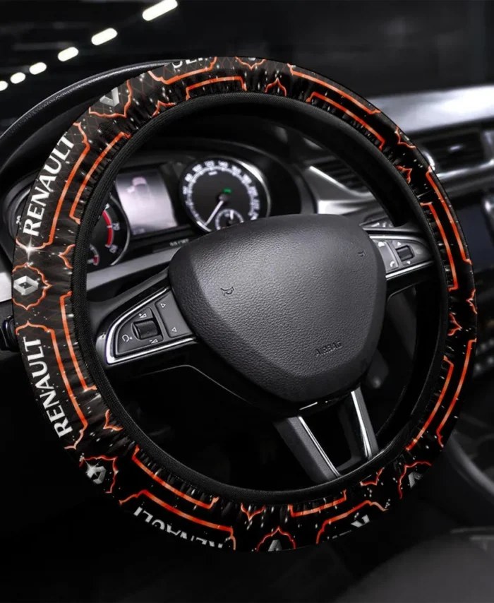 Affordable Auto Steering Wheel Cover 3D Print, Sport-Inspired Steering Wheel Cover CAR550 - Orange