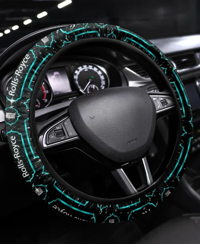Prestige Sedan Steering Wheel Cover 3D Print, Garage Lifestyle Wheel Cover CAR550 - Cyan