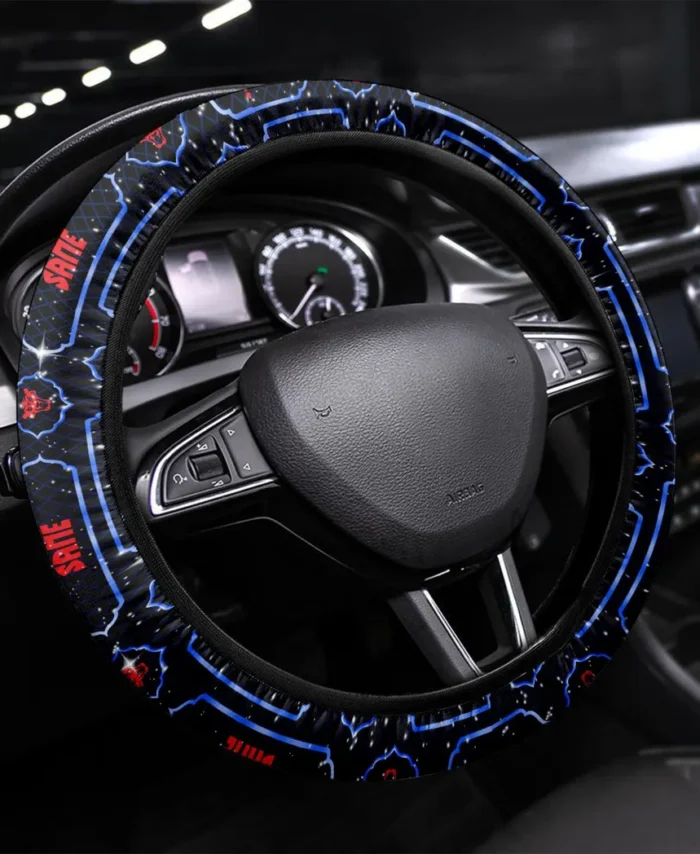 Agricultural Tractor Steering Wheel Cover 3D Print, Driver's Essential Steering Cover CAR145 - Blue