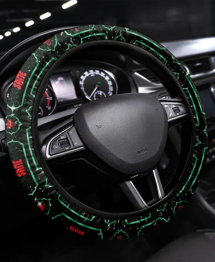 Heavy-Duty Tractor Steering Wheel Cover 3D Print, All-Season Driver's Grip Cover CAR145 - Green