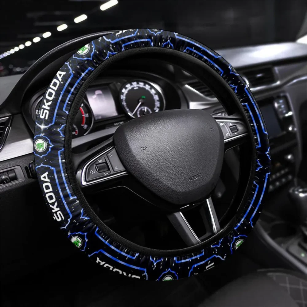 Affordable Ride Steering Wheel Cover 3D Print, Custom Road Grip Cover CAR550 - Blue