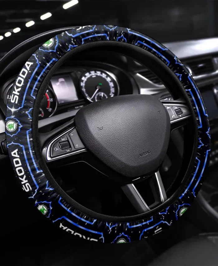 Affordable Ride Steering Wheel Cover 3D Print, Custom Road Grip Cover CAR550 - Blue