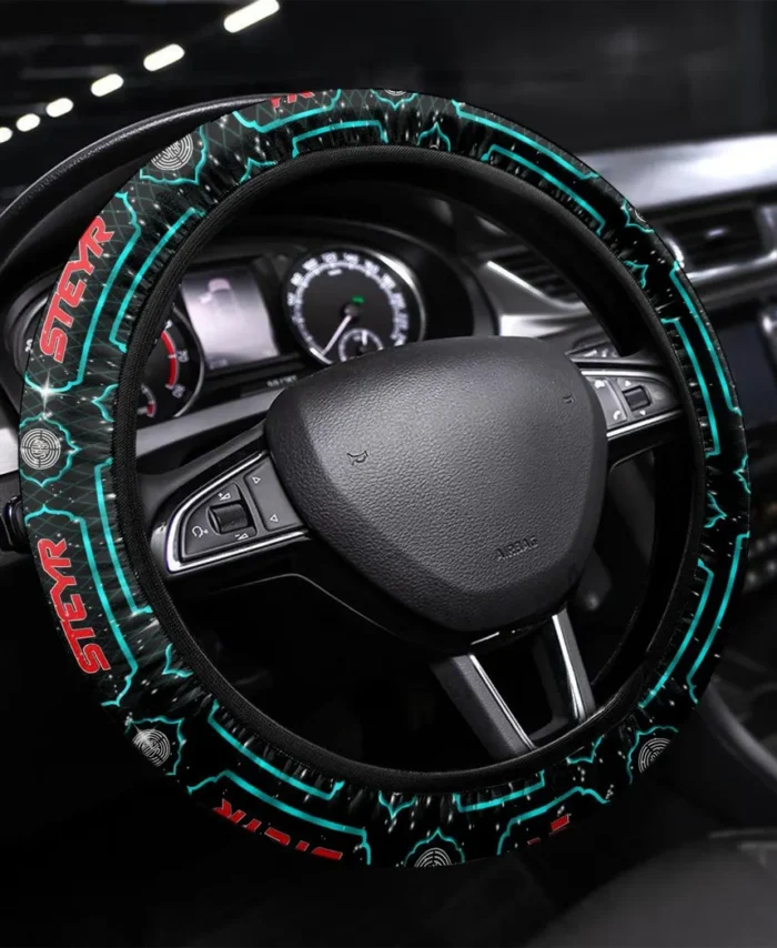 Field Work Tractor Steering Wheel Cover 3D Print, Everyday Car Enthusiast Cover CAR550 - Cyan