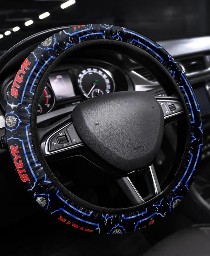 Crop Management Tractor Steering Wheel Cover 3D Print, Performance Car Enthusiast Wheel Cover CAR145 - Blue