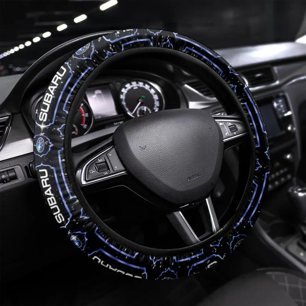 Trail-Ready Auto Steering Wheel Cover 3D Print, Custom Ride Control Wheel Cover CAR550 - Blue