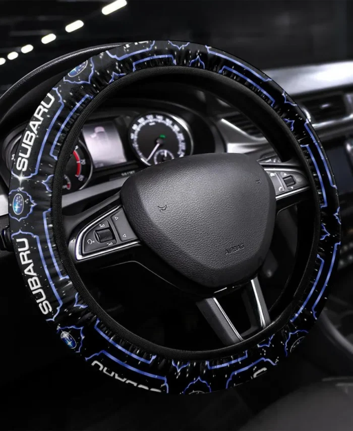 Trail-Ready Auto Steering Wheel Cover 3D Print, Custom Ride Control Wheel Cover CAR550 - Blue