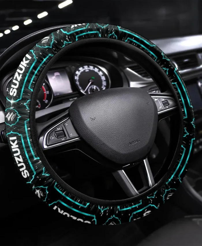 Speed Demon Steering Wheel Cover 3D Print, Luxury Driver Comfort Wheel Cover CAR550 - Cyan