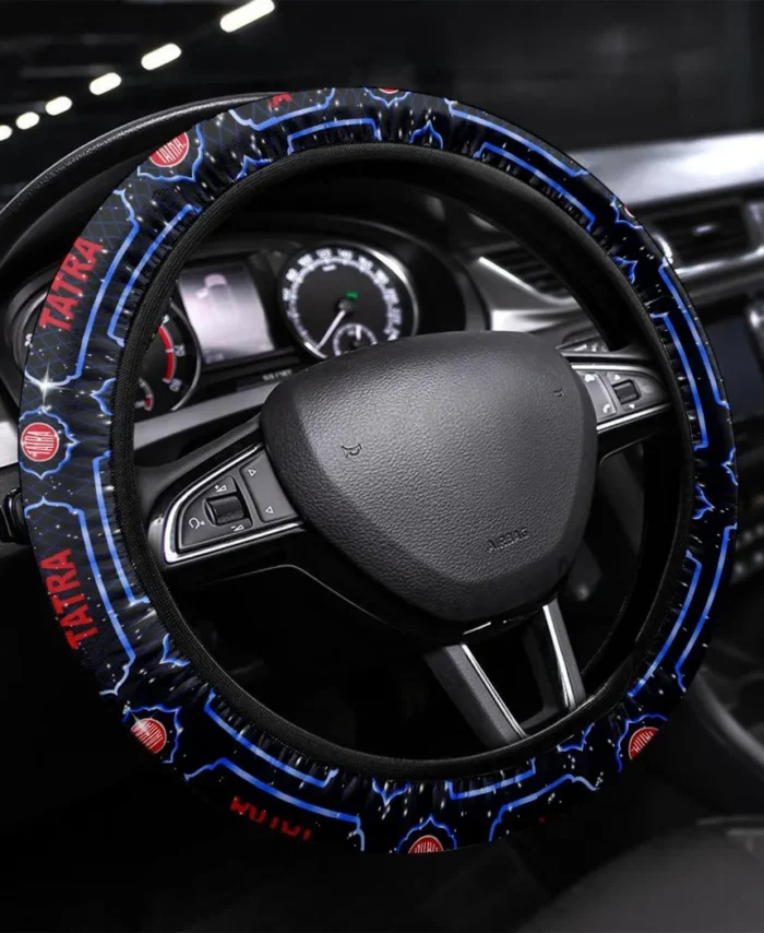 Adventure Truck Steering Wheel Cover 3D Print, Motorsport Style Steering Cover CAR550 - Blue