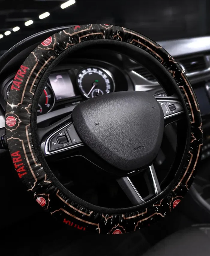 Adventure Truck Steering Wheel Cover 3D Print, Sporty Road Warrior Cover CAR550 - Brown
