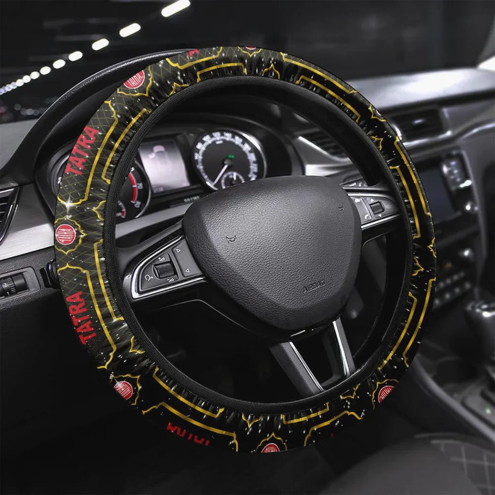 Adventure Truck Steering Wheel Cover 3D Print, Garage Lifestyle Wheel Cover CAR146 - Yellow