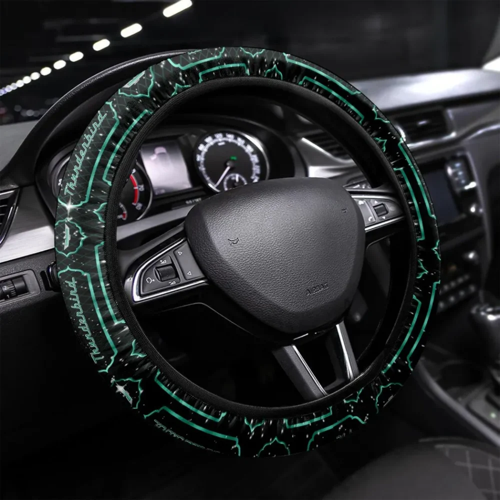 Vintage Luxury Ride Steering Wheel Cover 3D Print, Sporty Road Warrior Cover CAR550 - Green
